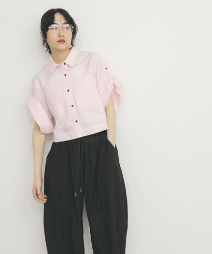 短款五分袖襯衫