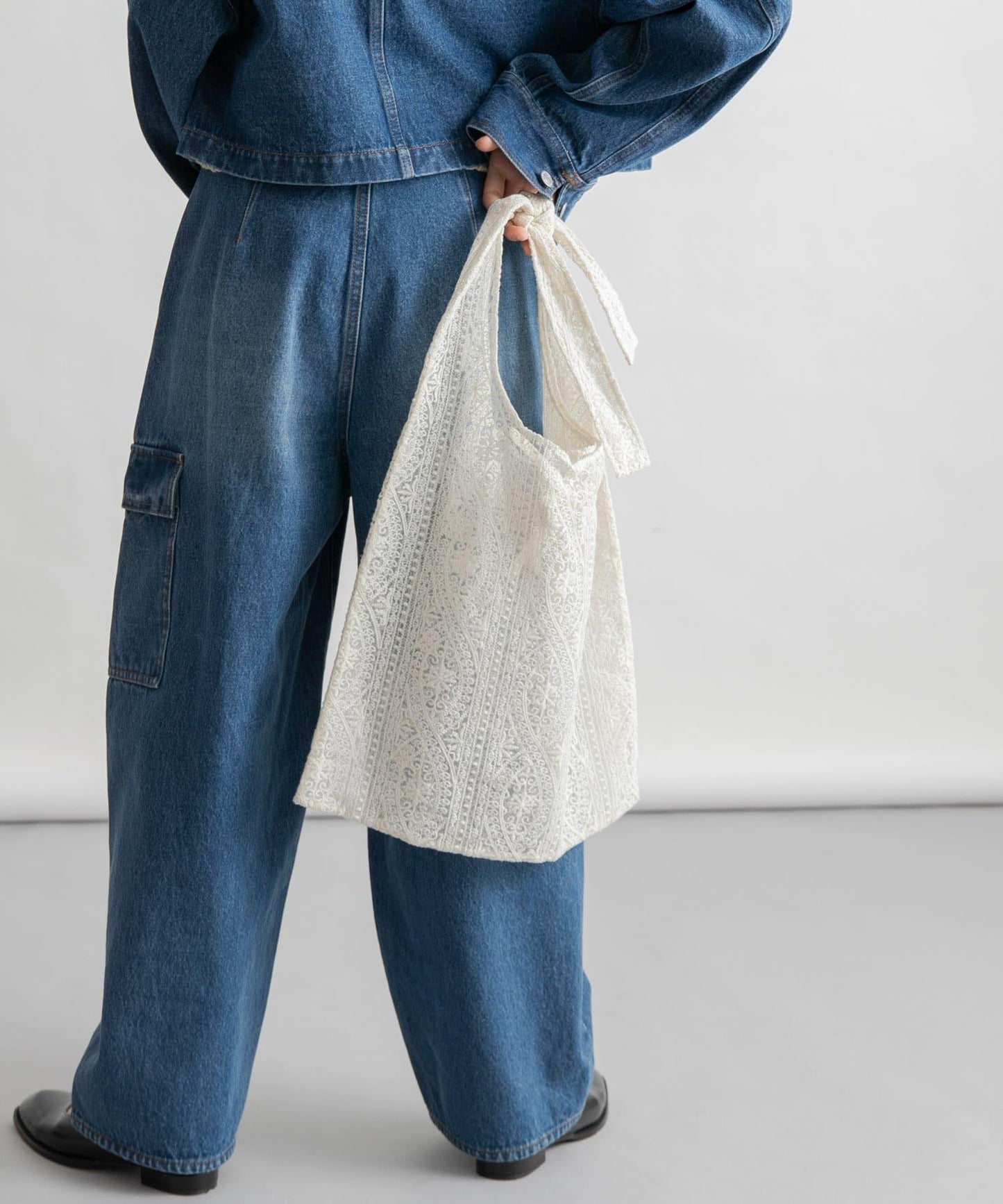 透視刺繡手提包