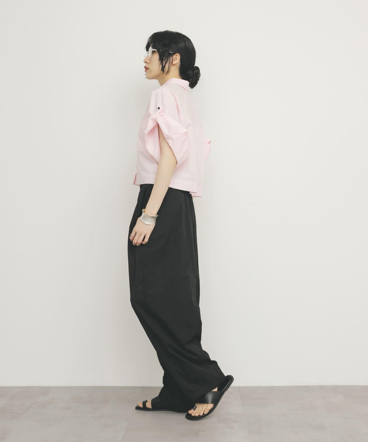 短款五分袖襯衫