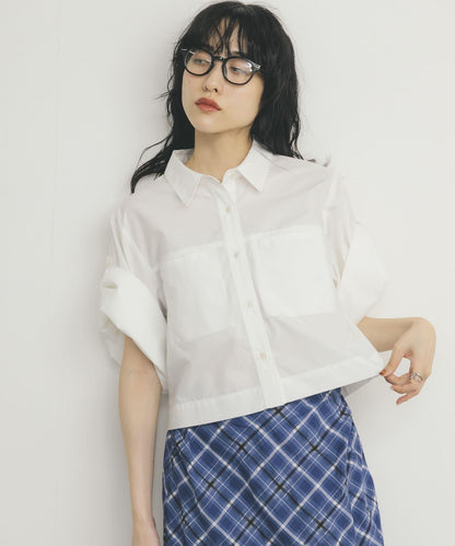 短款五分袖襯衫
