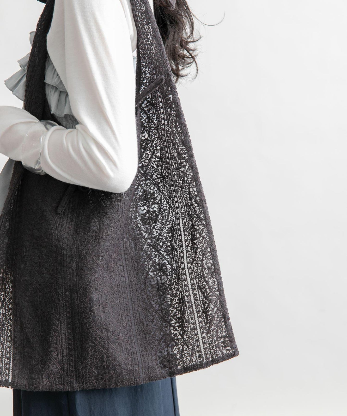 透視刺繡手提包