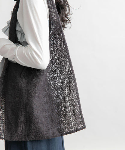 透視刺繡手提包