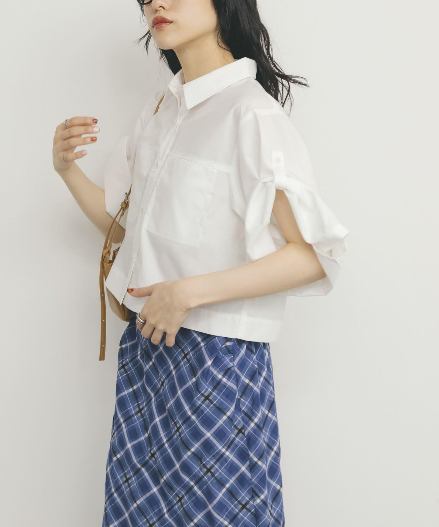 短款五分袖襯衫