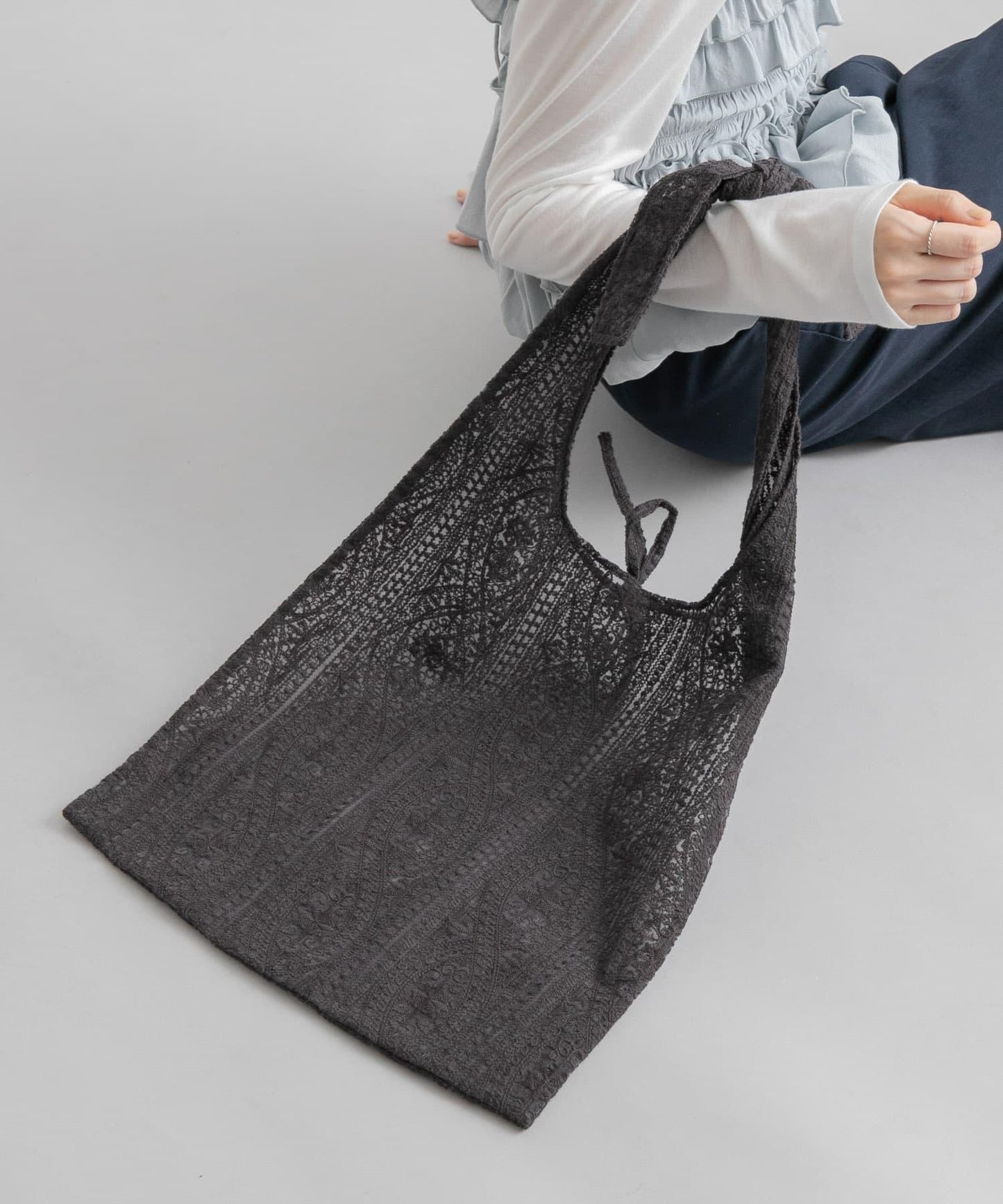 透視刺繡手提包