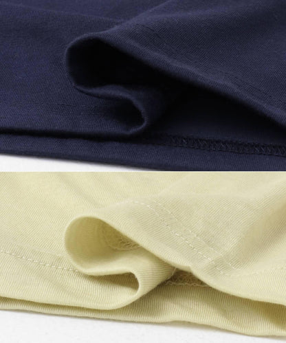 透視拼接插肩袖T恤