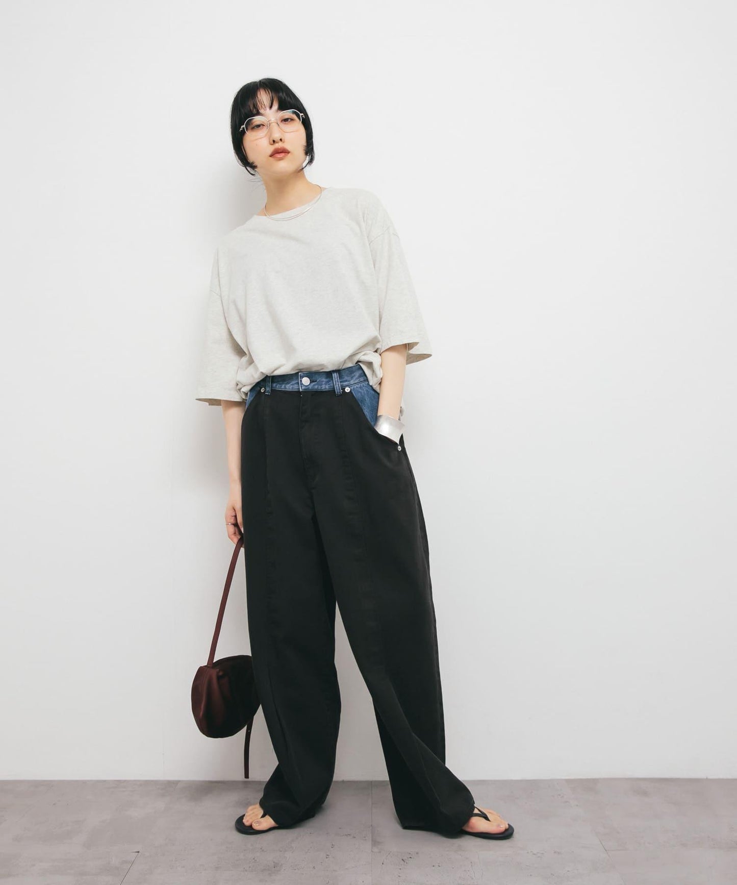 復古風格寬鬆T恤