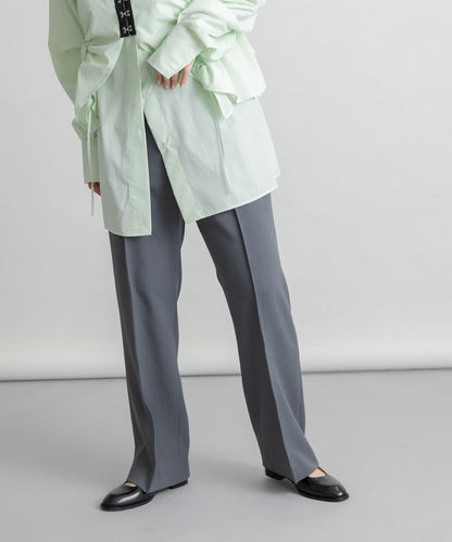 2尺碼可選褶飾直筒褲