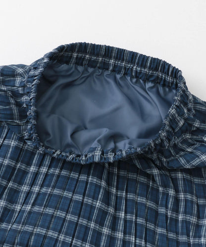 透視格紋百褶裙