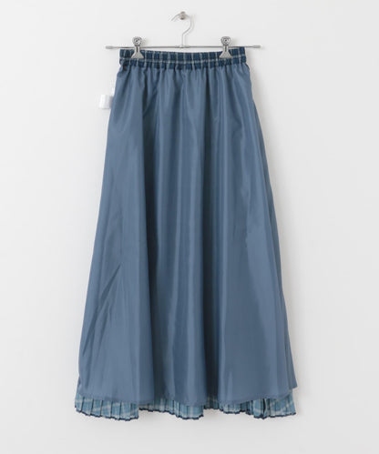 透視格紋百褶裙