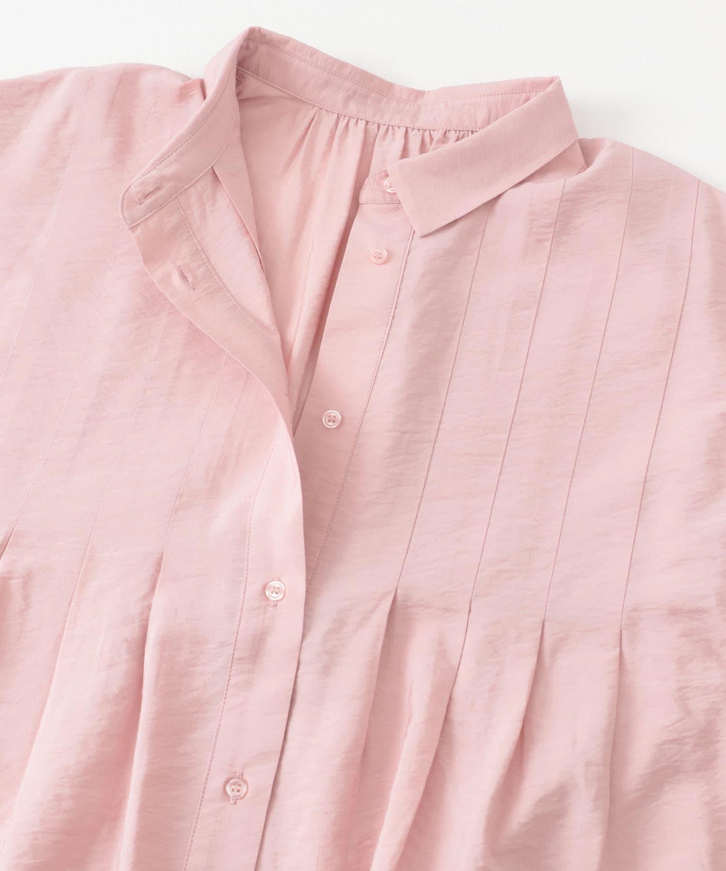 無袖褶皺喇叭襯衫