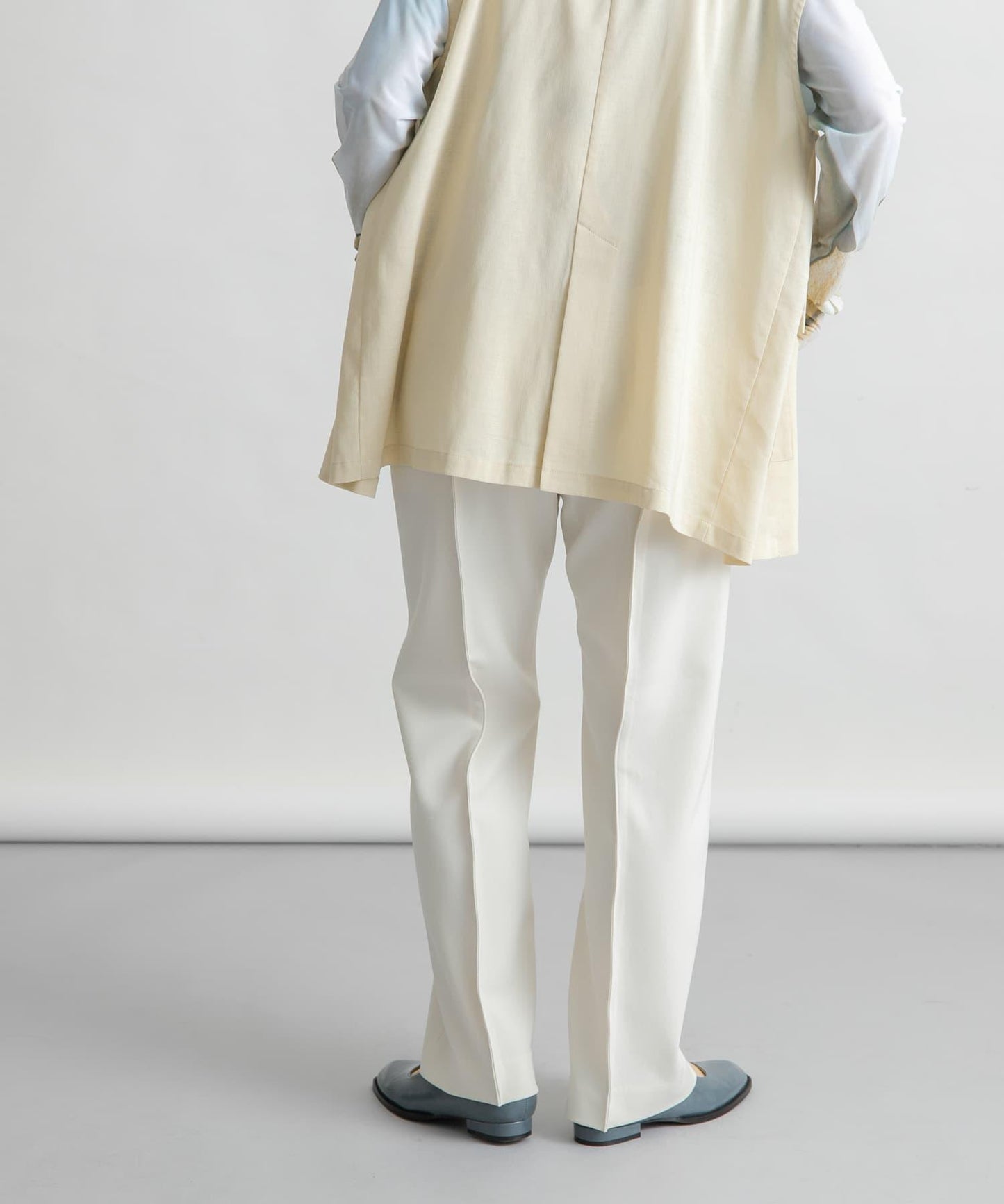 2尺碼可選褶飾直筒褲