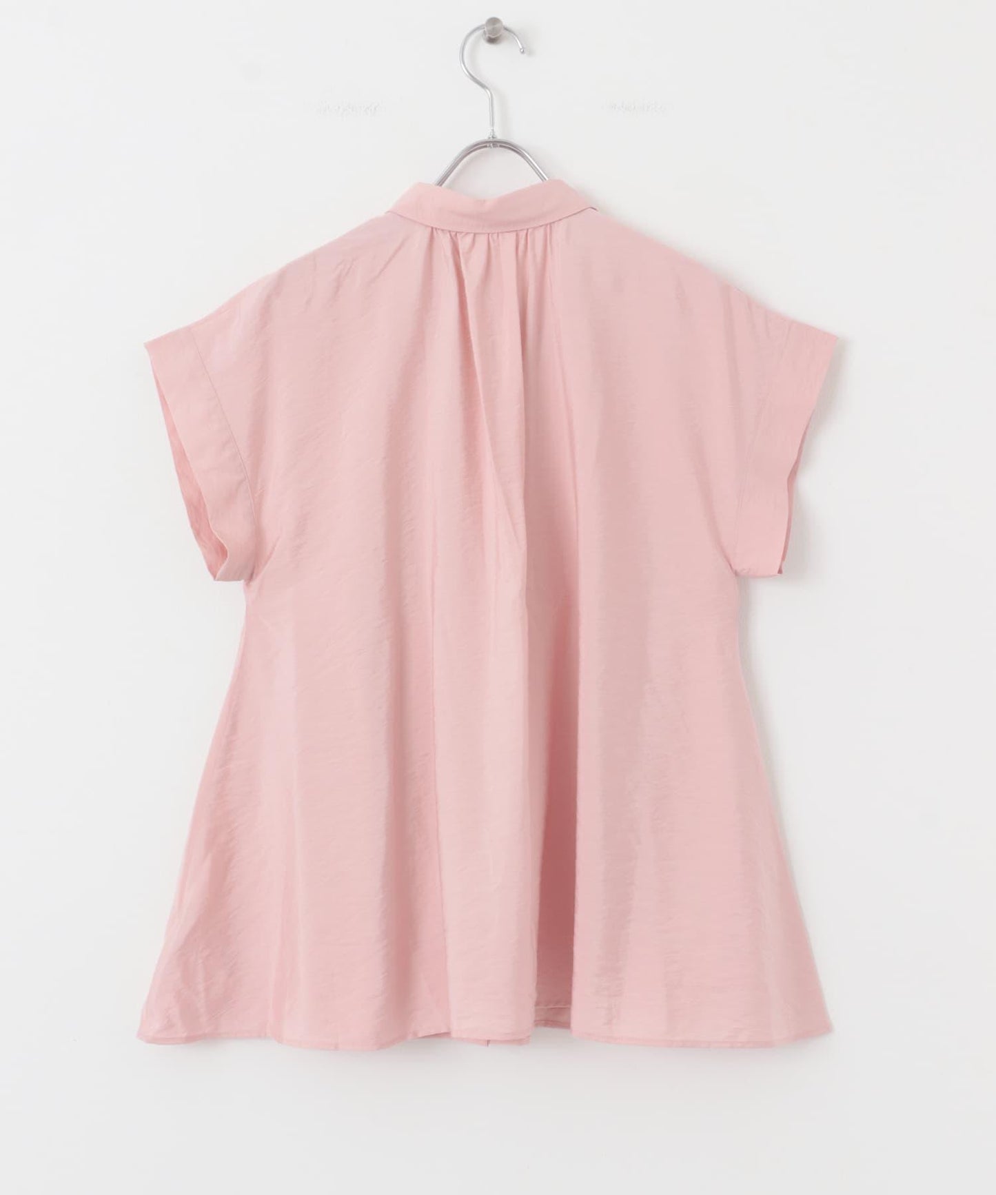 無袖褶皺喇叭襯衫