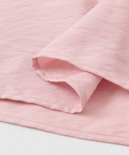 無袖褶皺喇叭襯衫