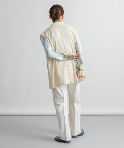 2尺碼可選褶飾直筒褲