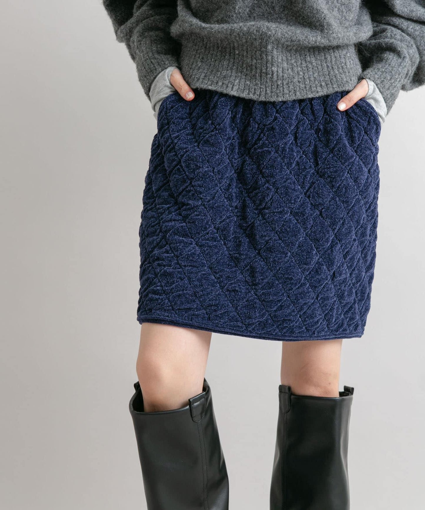 絎縫針織半身裙