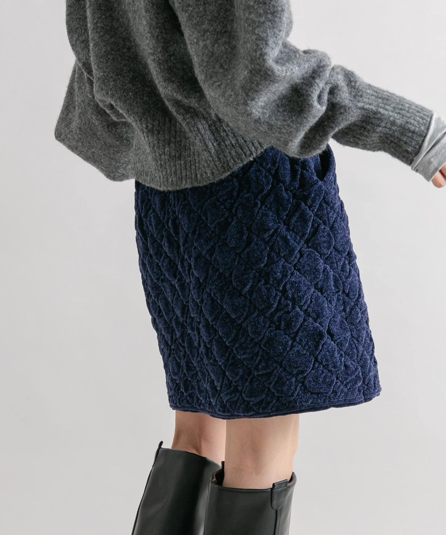 絎縫針織半身裙