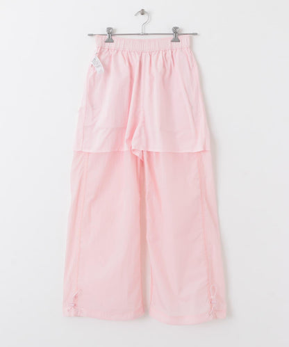 抽繩下襬尼龍長褲