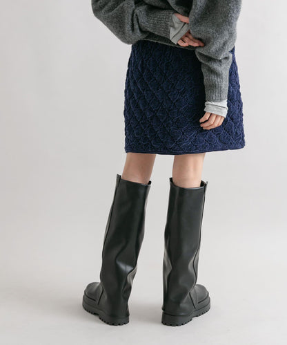 絎縫針織半身裙