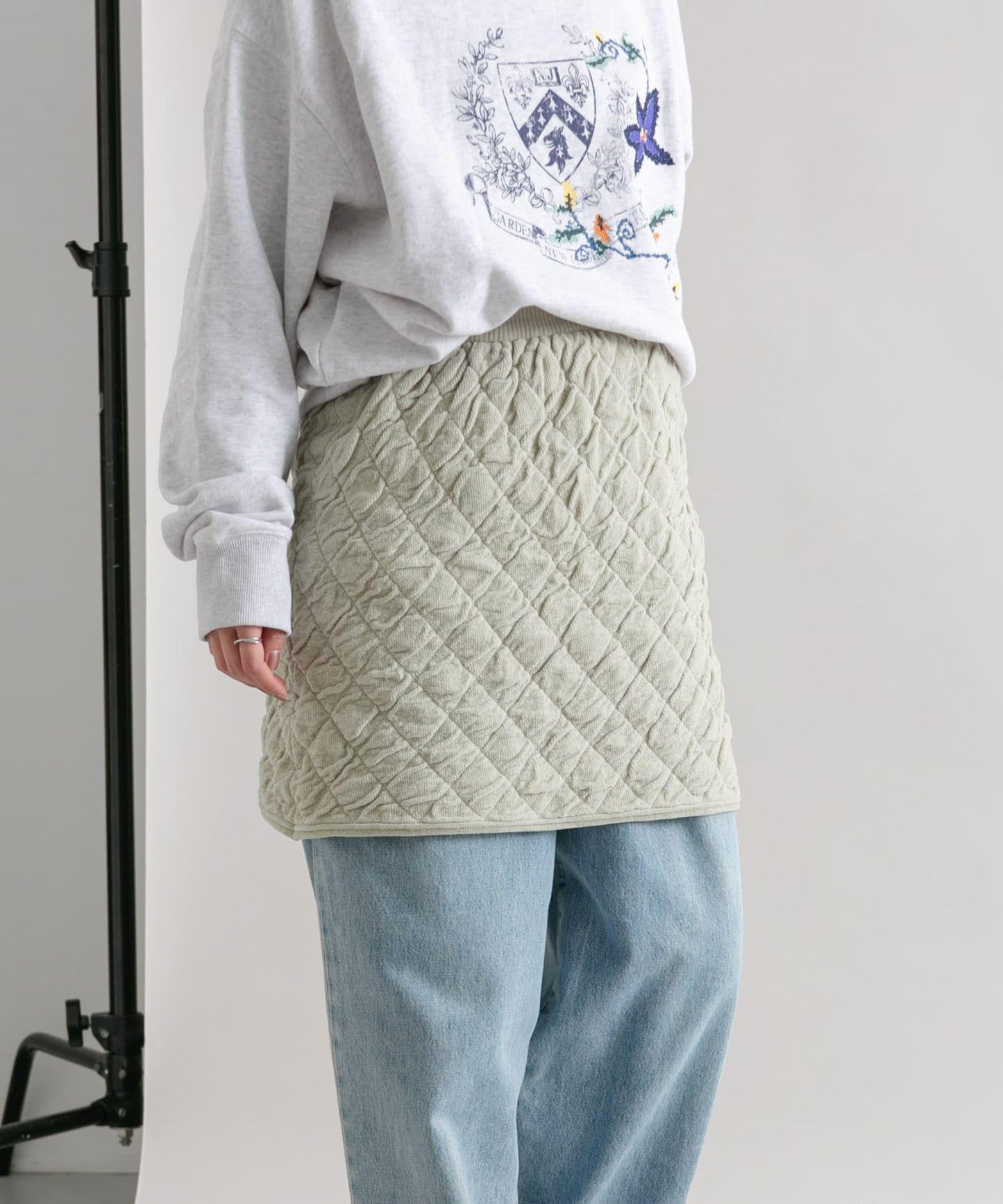 絎縫針織半身裙