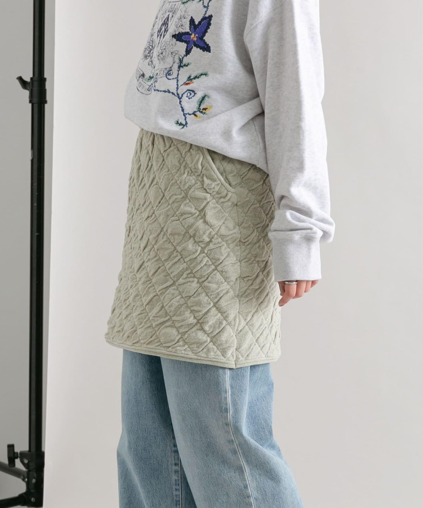 絎縫針織半身裙