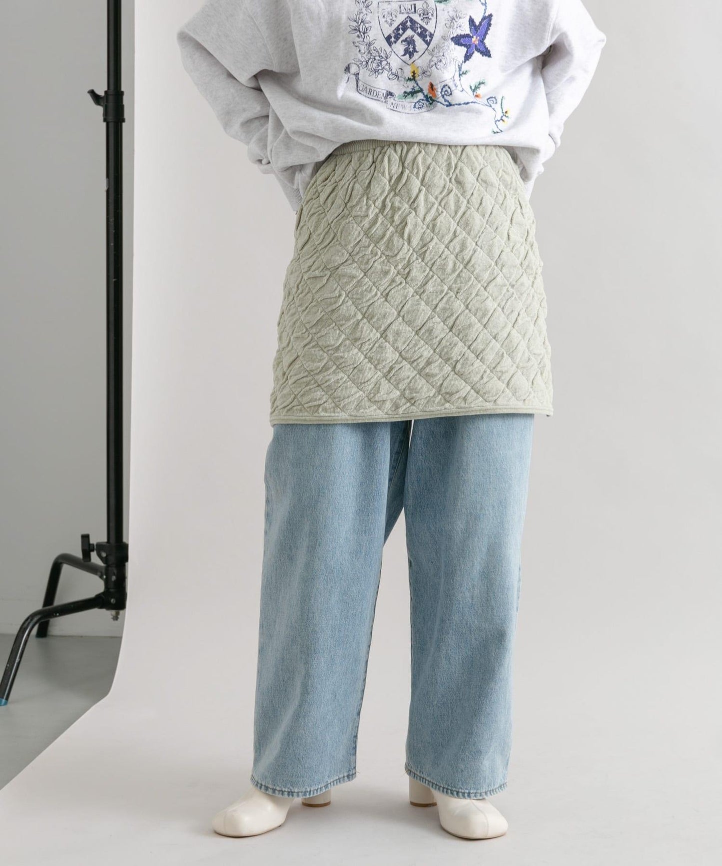 絎縫針織半身裙