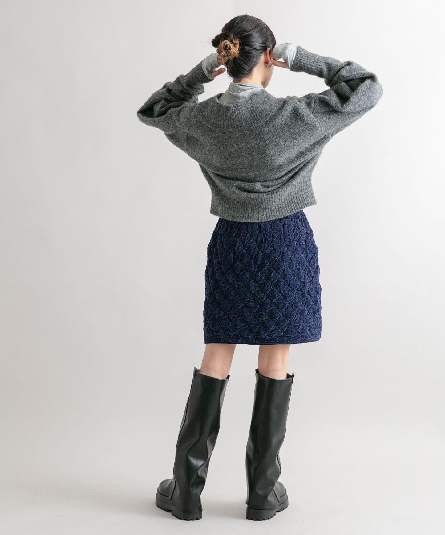 絎縫針織半身裙