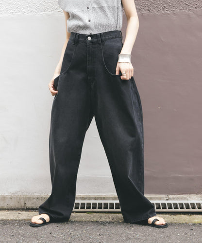 「部分色」「3尺碼可選」大口袋設計牛仔褲