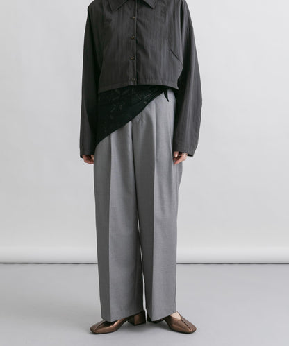 蕾絲圍巾套裝長褲