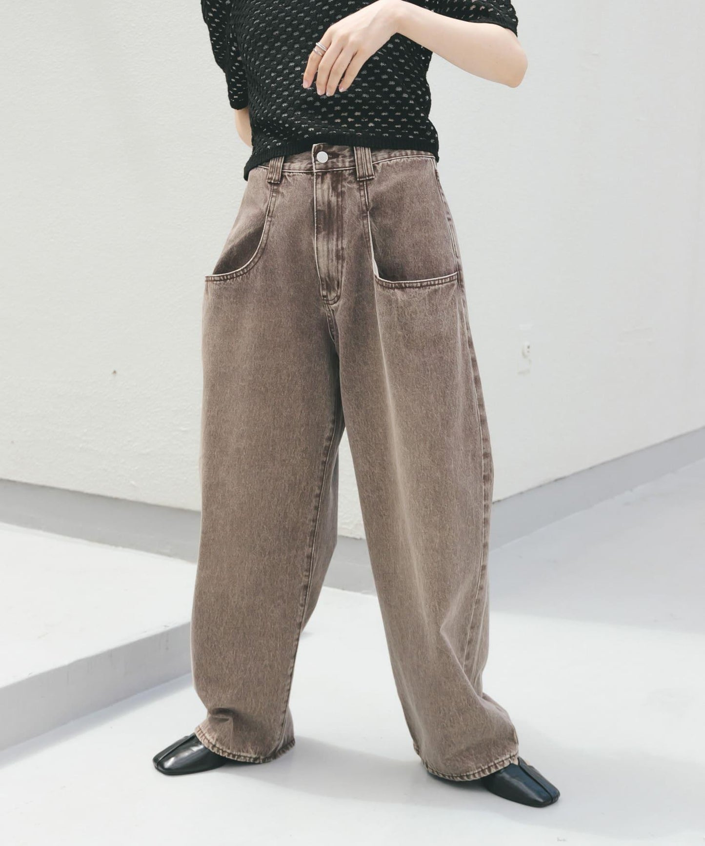 「部分色」「3尺碼可選」大口袋設計牛仔褲