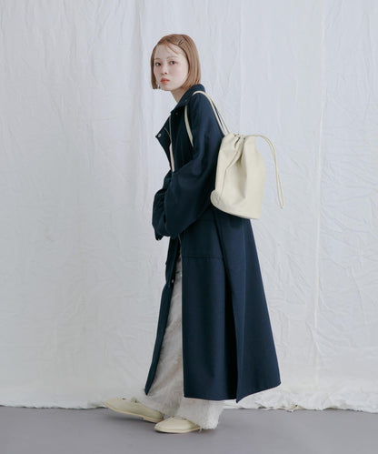 立領圈圈呢大衣