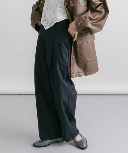 蕾絲圍巾套裝長褲