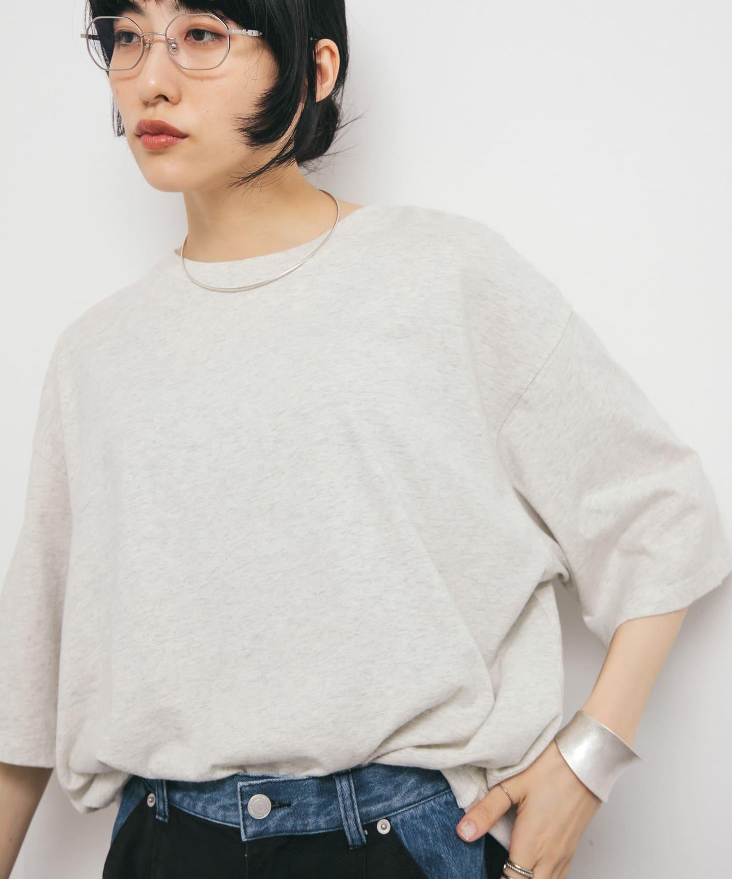 復古風格寬鬆T恤