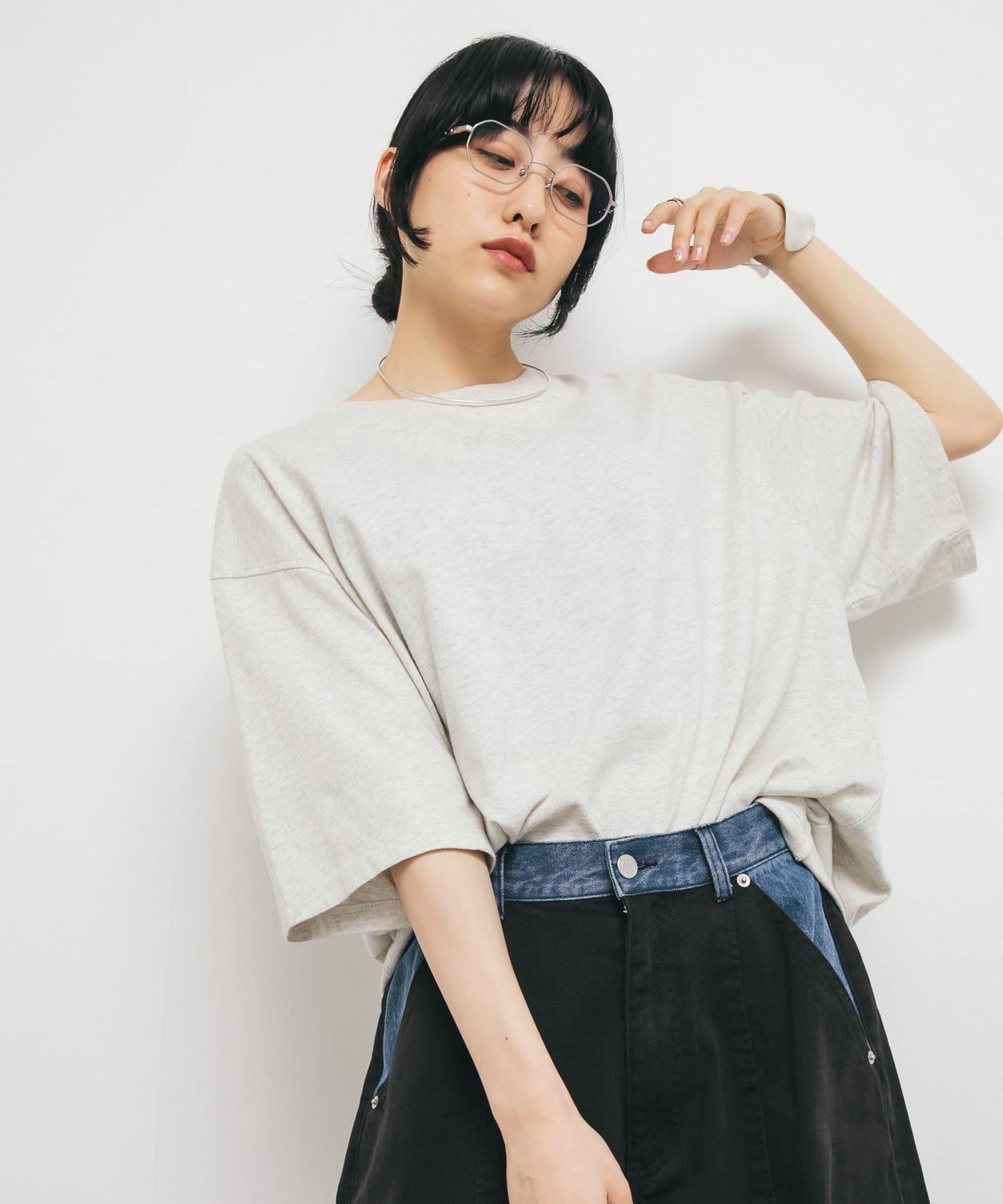 復古風格寬鬆T恤