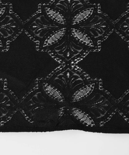 蕾絲圍巾套裝長褲