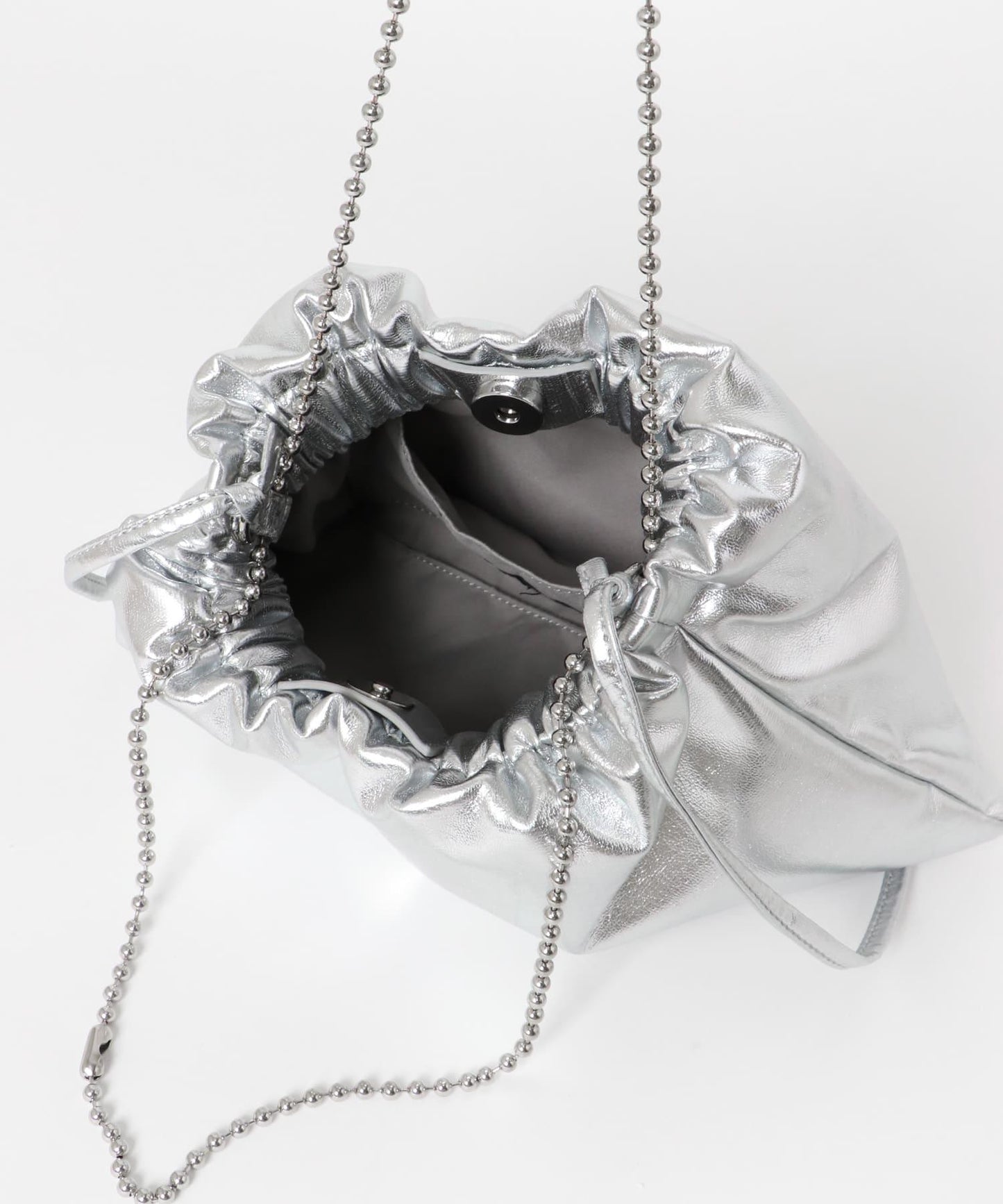 球形鏈條褶皺手提包