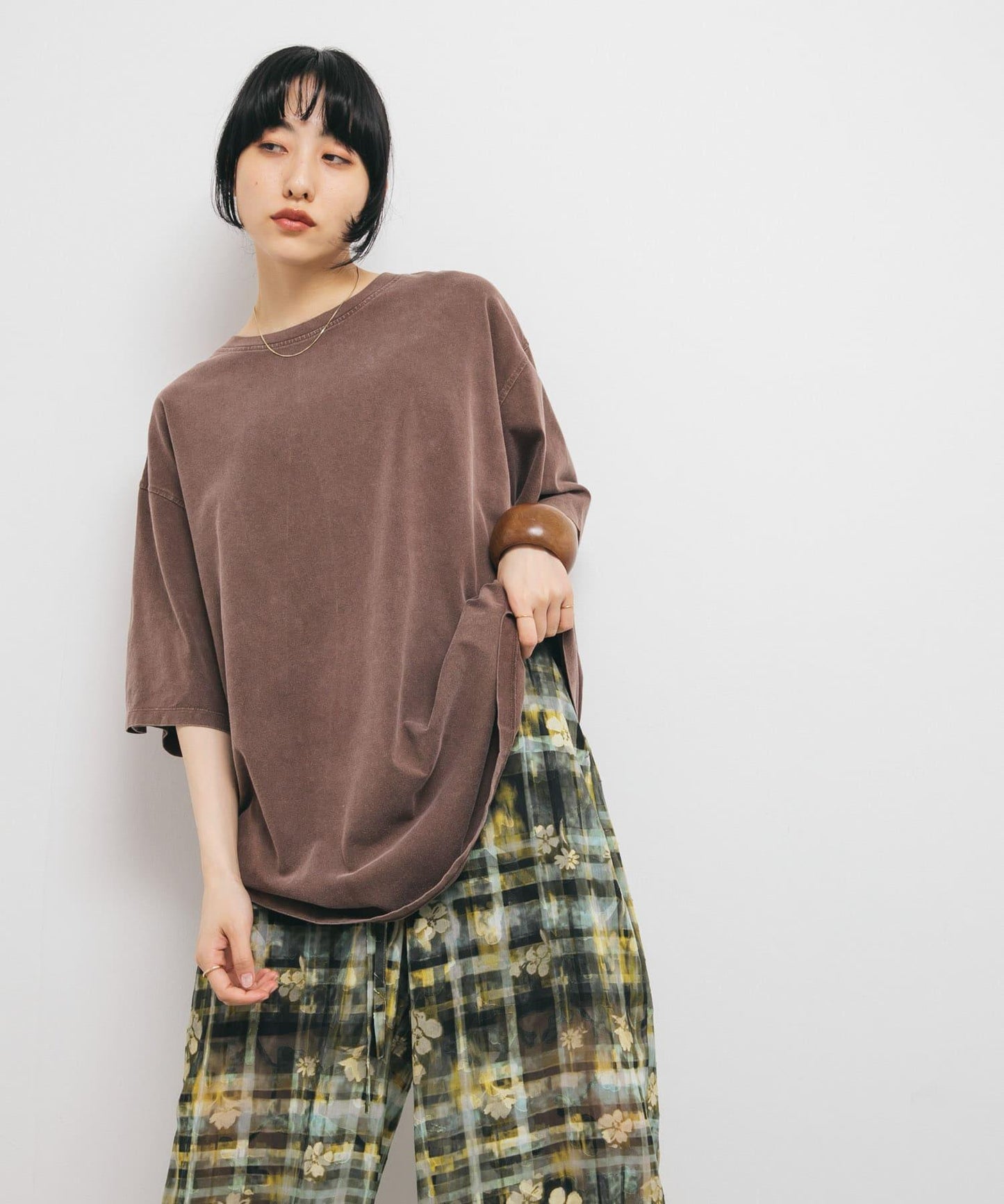 復古風格寬鬆T恤