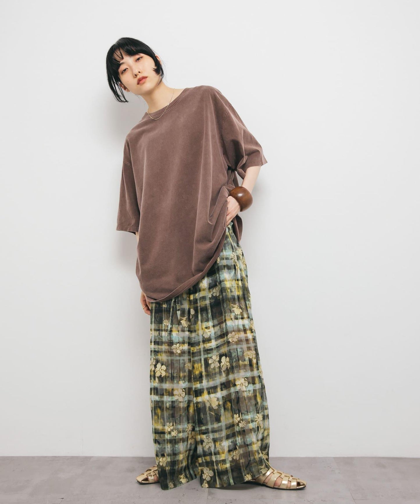 復古風格寬鬆T恤