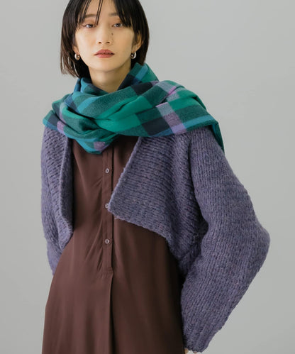 粗針短款針織開衫