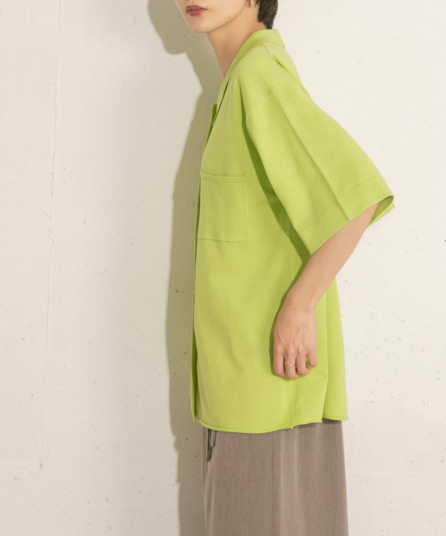 寬鬆版型針織襯衫