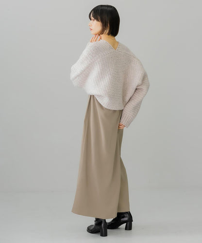 粗針短款針織開衫