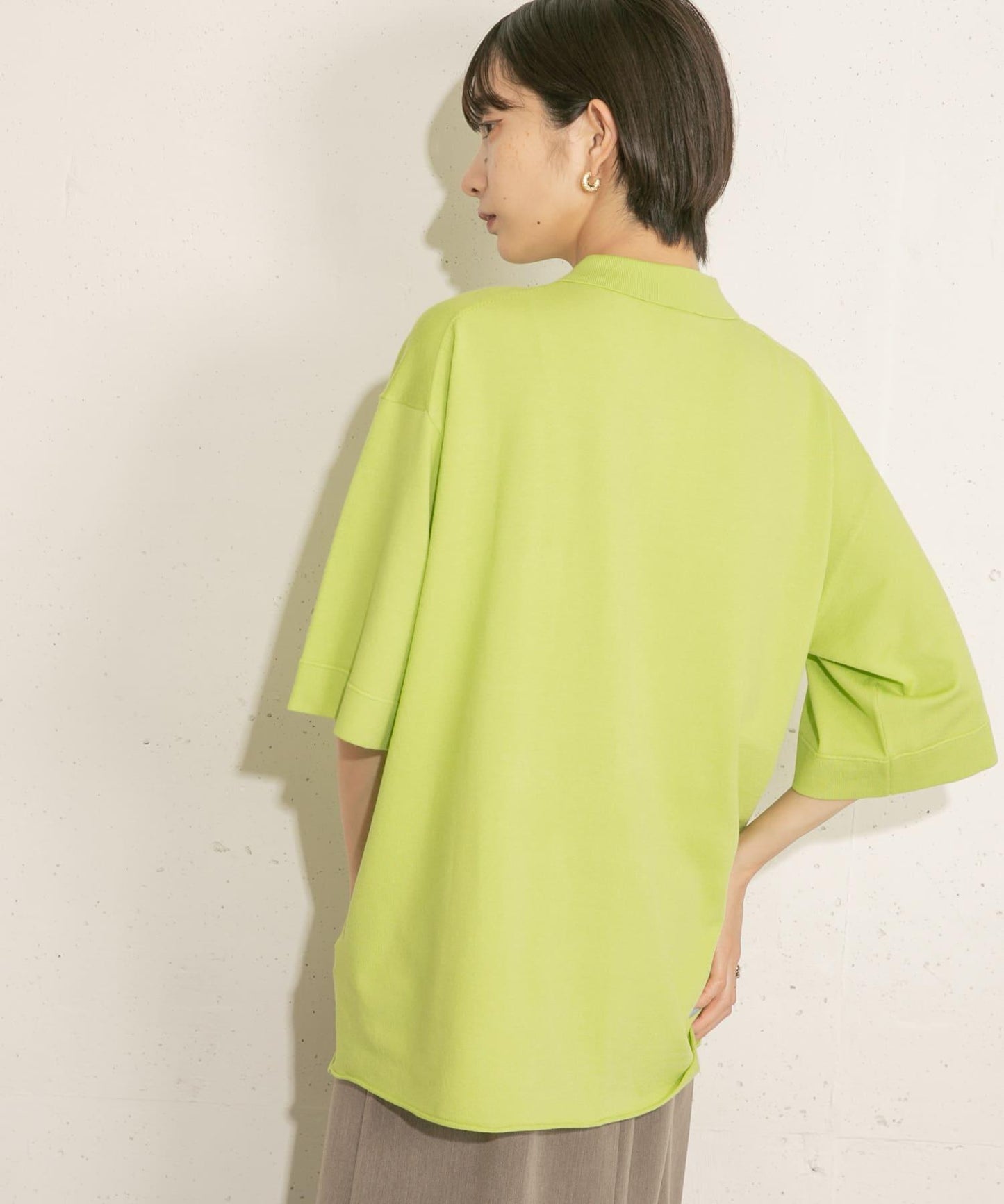 寬鬆版型針織襯衫