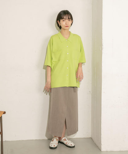 寬鬆版型針織襯衫