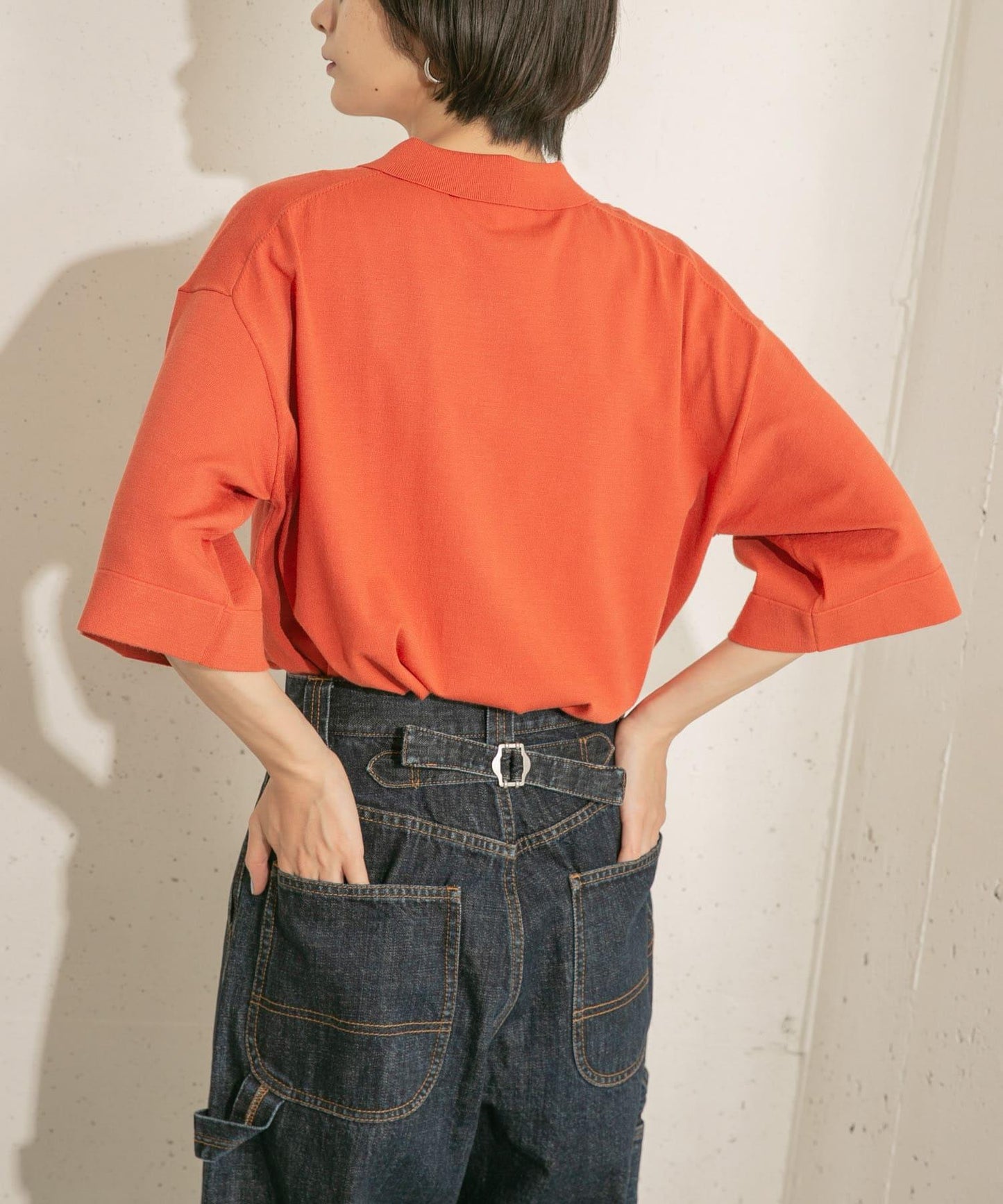 寬鬆版型針織襯衫