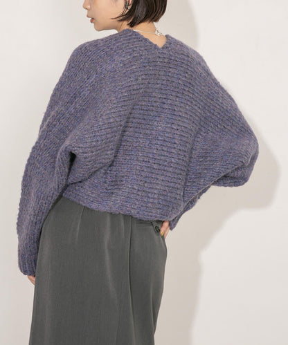 粗針短款針織開衫