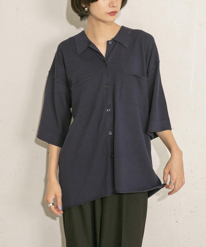 寬鬆版型針織襯衫