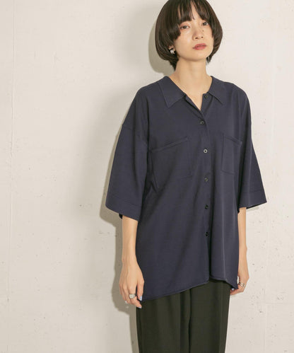 寬鬆版型針織襯衫