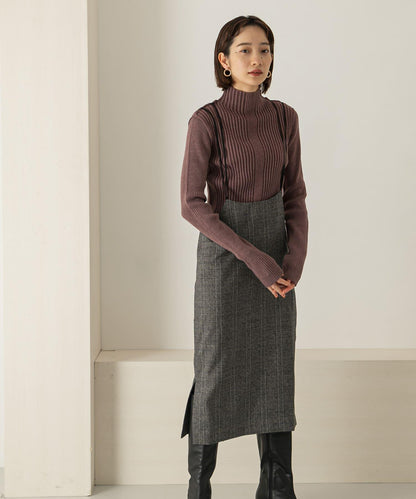 背部交叉高腰裙