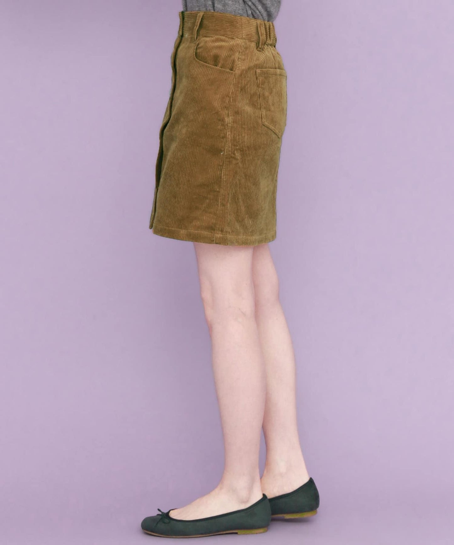 燈芯絨迷你裙∴