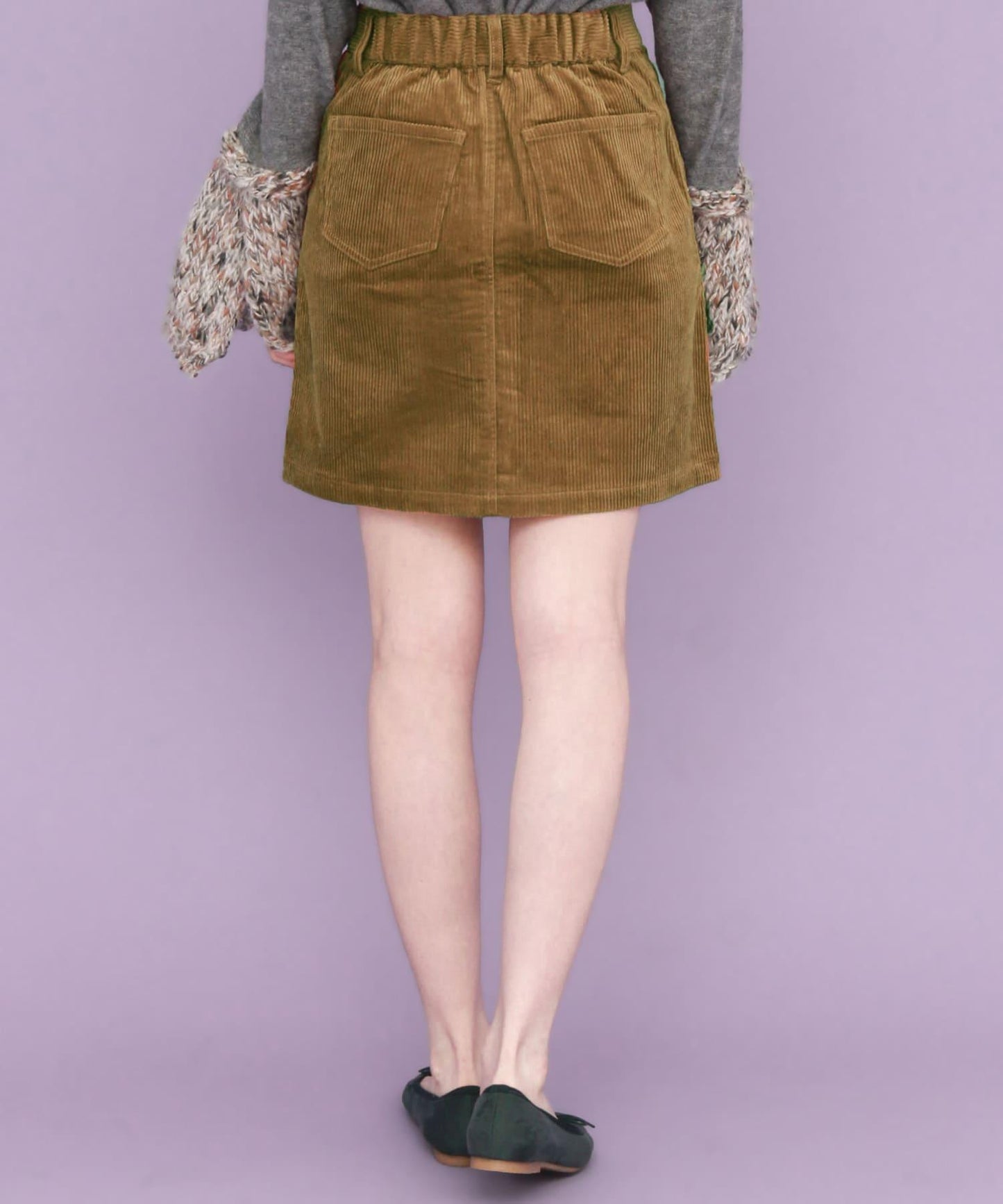 燈芯絨迷你裙∴