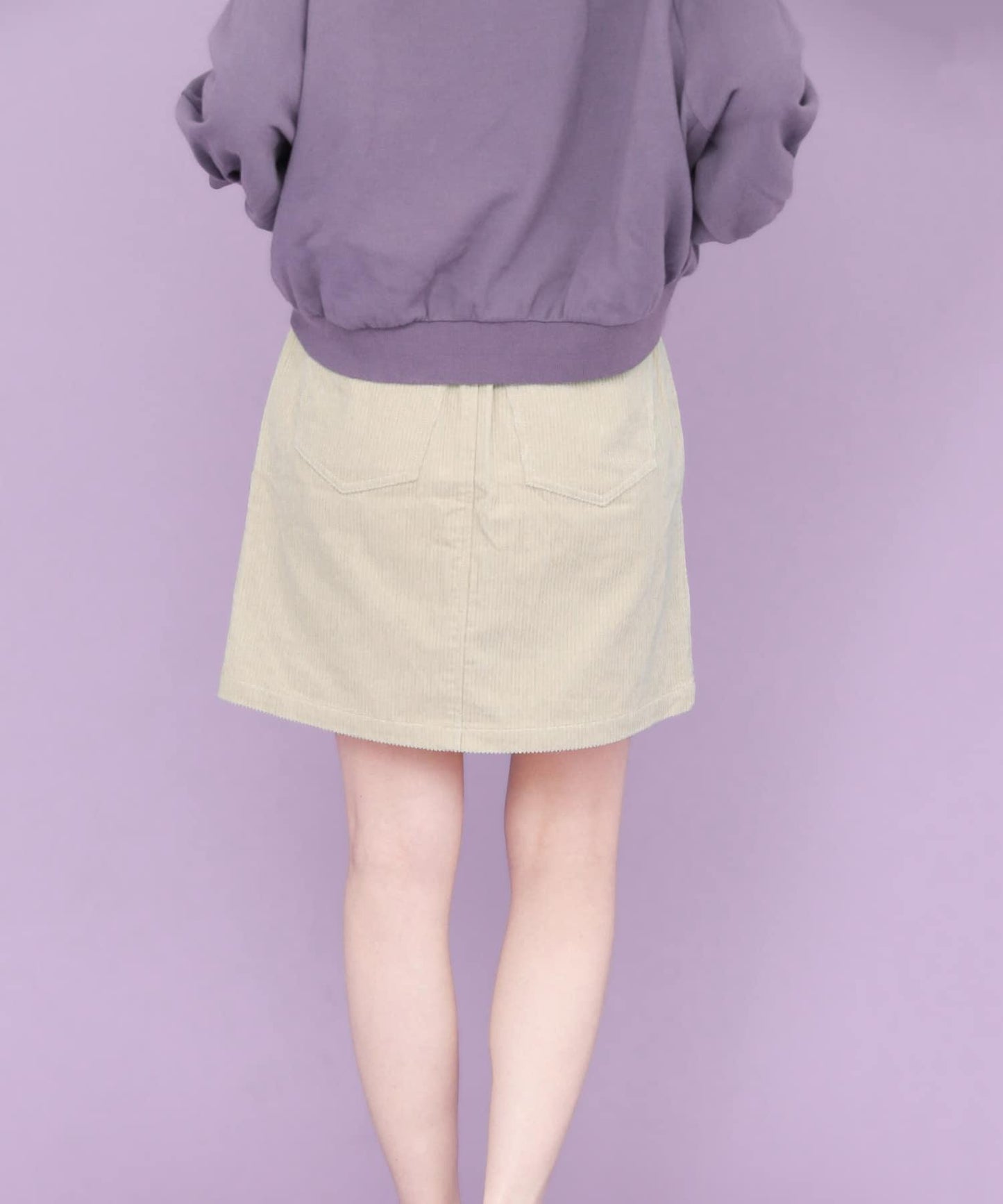 燈芯絨迷你裙∴